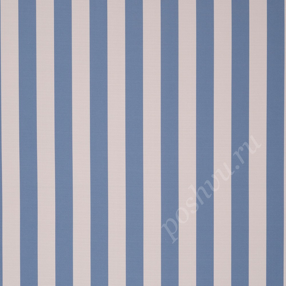 Ткань для штор портьерная Navy Stripe синяя