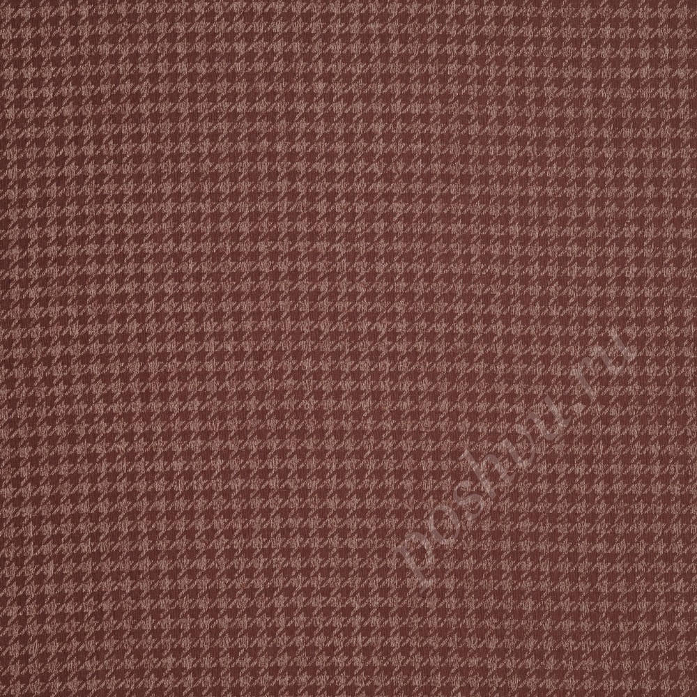 Ткань для штор портьерная Oxalis бордовая