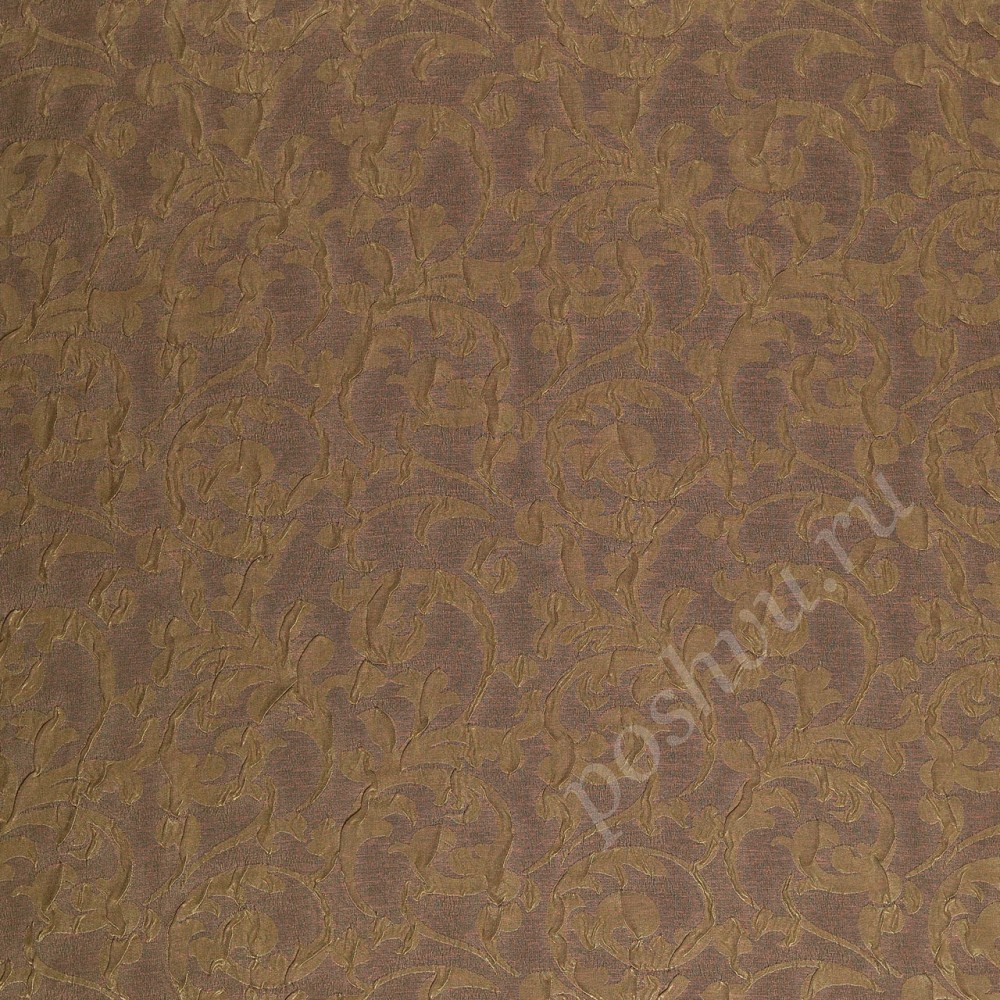 Ткань для штор портьерная Sisley оранжевая