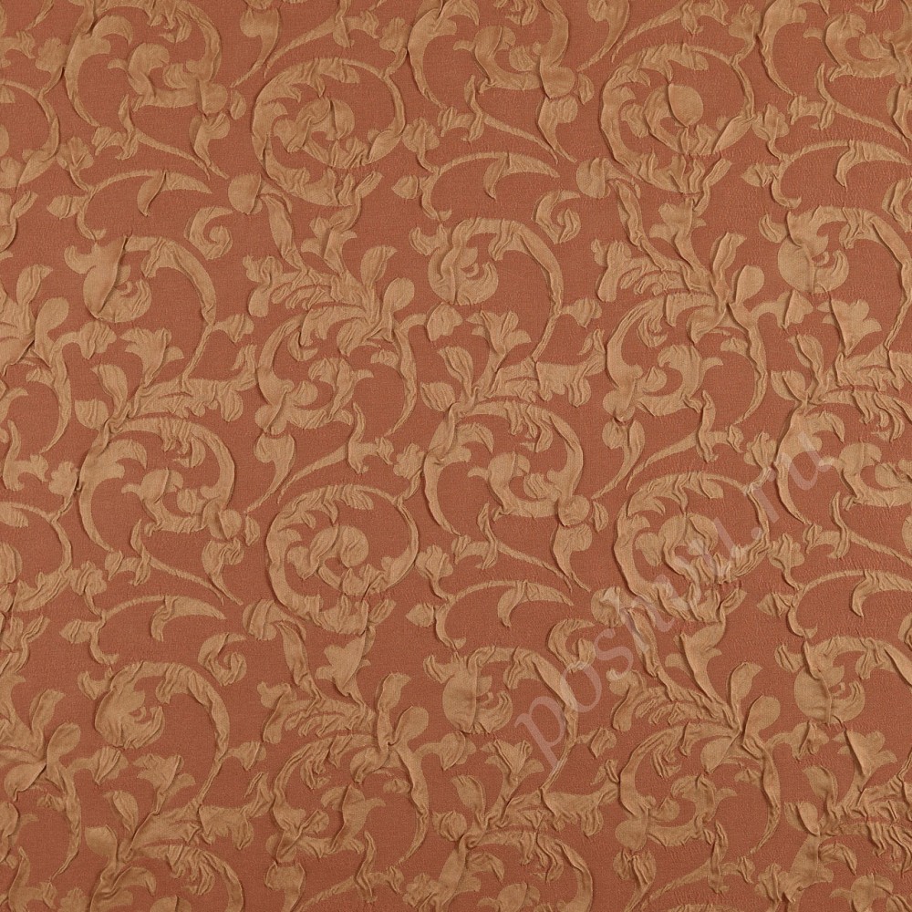 Ткань для штор портьерная Sisley красная
