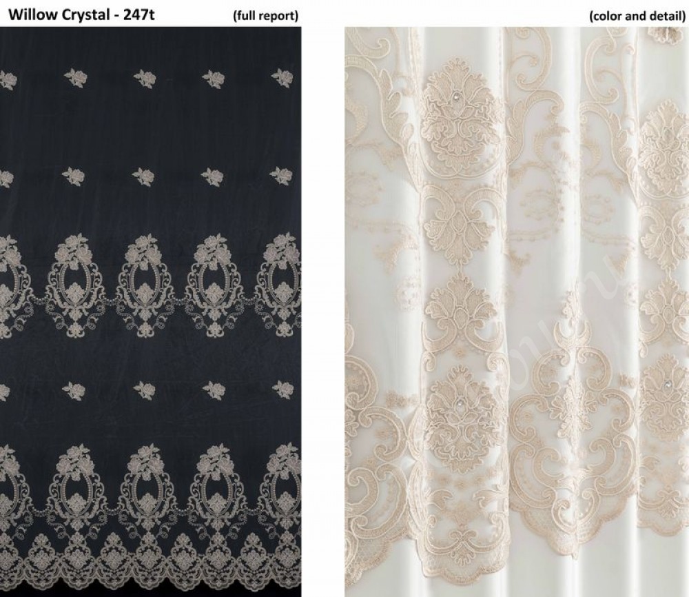 Ткань для штор Willow Crystal белая