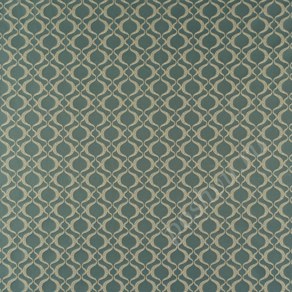 Ткань для штор портьерная Jade бирюзовая