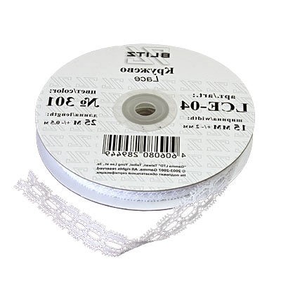 Кружево "BLITZ" LCE-04 15 мм 25 м ±0.5 325 черный