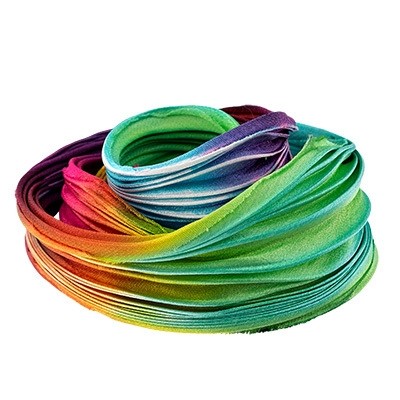 Лента декоративная "Floranta" Shibori   (Шибори)   120 мм  20 см №106e синий/розово-белый