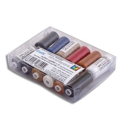 Нитки Полиэстер 20s/2 "Micron" ассорти 200 я 183 м 12 шт Ассорти №2