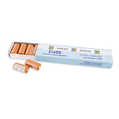 Нитки Полиэстер 20s/3 "Micron" 200 я 10 шт 183 м №281 голубой