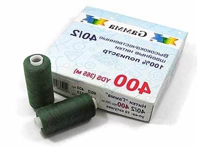 Нитки Полиэстер 40/2 "Gamma" 400 я 10 шт 365 м №304 серо-голубой