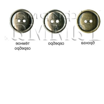 Пуговицы металлические 1 "GAMMA" BX 0035 40 " ( 25 мм) 144 шт СК т.серебро