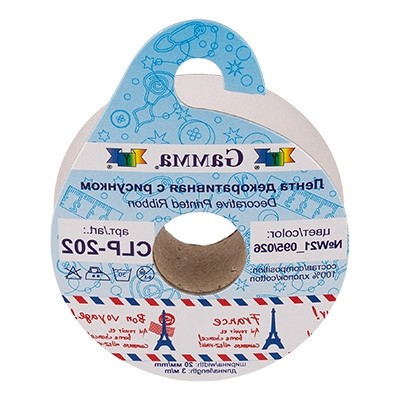 Тесьма декоративная "Gamma" с рисунком CLP-202 ФАСОВКА 20 мм (3/4'') " 5 х 3 м W31_065/113 "Свадьба"