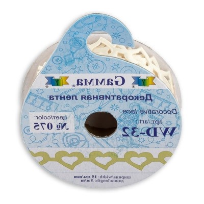 Тесьма декоративная "Gamma" WD-32 ФАСОВКА 15 мм 5 х 3 м №113 черный