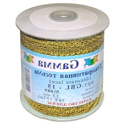 Тесьма "Gamma" "Булет" GBL-15 13 мм 33 м ± ±0.5 м серебро метал.