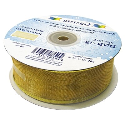 Тесьма "Gamma" DNR-38 38 мм 33 м ± ±0.5 м золото