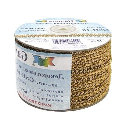 Тесьма "Gamma" "Шанель" GSH-10 8.5 - 10 мм 33 м ± ±0.5 м золото