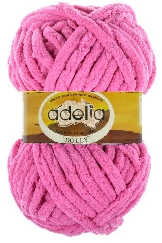 Пряжа ADELIA "DOLLY" 100% полиэстер 100 гр. 40 м. №25 яр.розовый