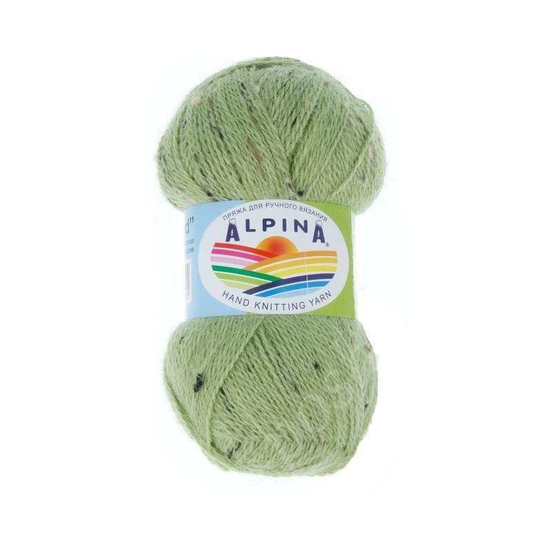 Пряжа ALPINA "ALPACA TWEED" 90% альпака, 7% акрил, 3% вискоза 50 гр., 300 м №08 св.зеленый