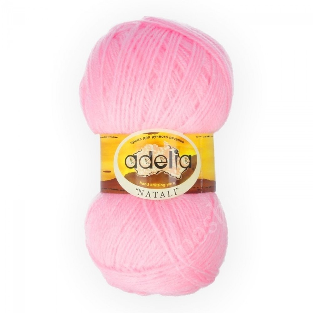 Пряжа ADELIA "NATALI" 100% акрил 50 гр. 300 м. №04 розовый