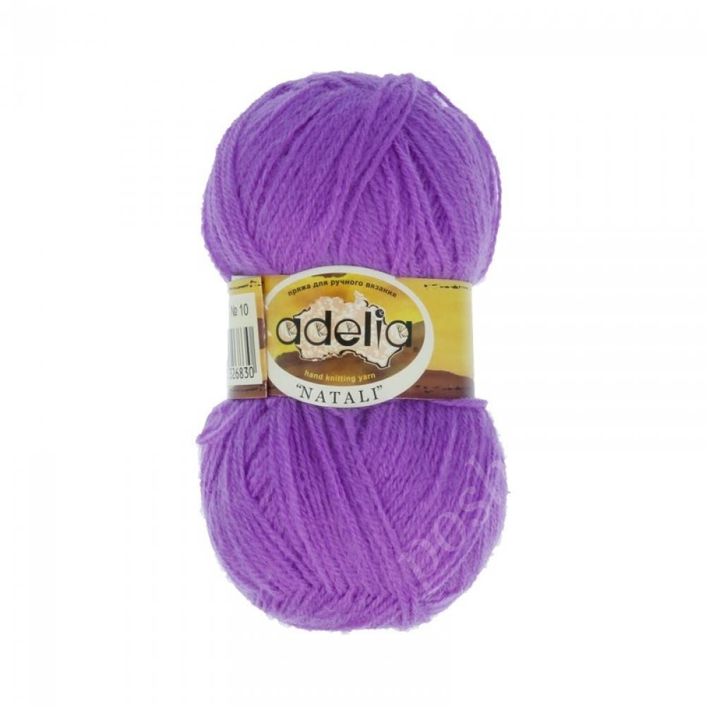 Пряжа ADELIA "NATALI" 100% акрил 50 гр. 300 м. №10 сиреневый