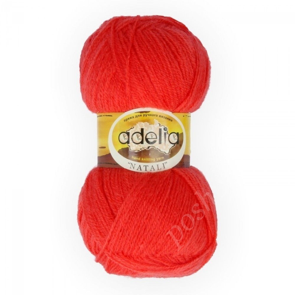 Пряжа ADELIA "NATALI" 100% акрил 50 гр. 300 м. №28 св.красный