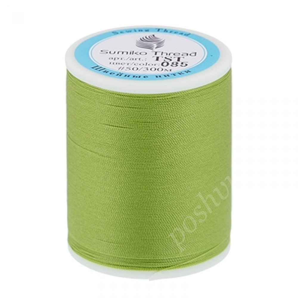 Нитки "SumikoThread" 50 TST 100% нейлон 300 м 328 я №085 св. зелёный