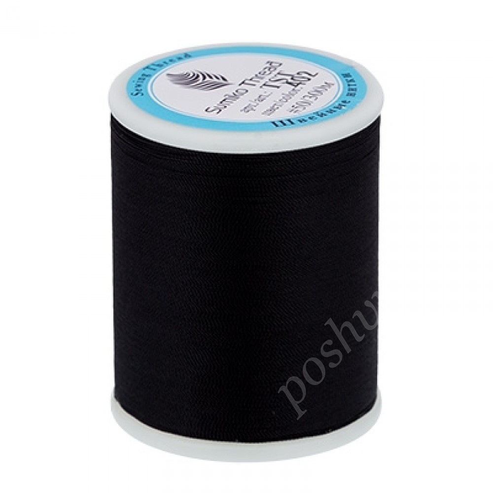Нитки "SumikoThread" 50 TST 100% нейлон 300 м 328 я №402 черный