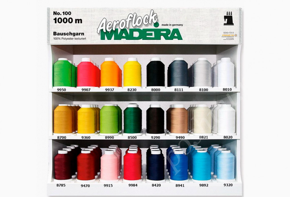 Нитки Aeroflock №100 1000м Madeira текстурированные. В ассортименте