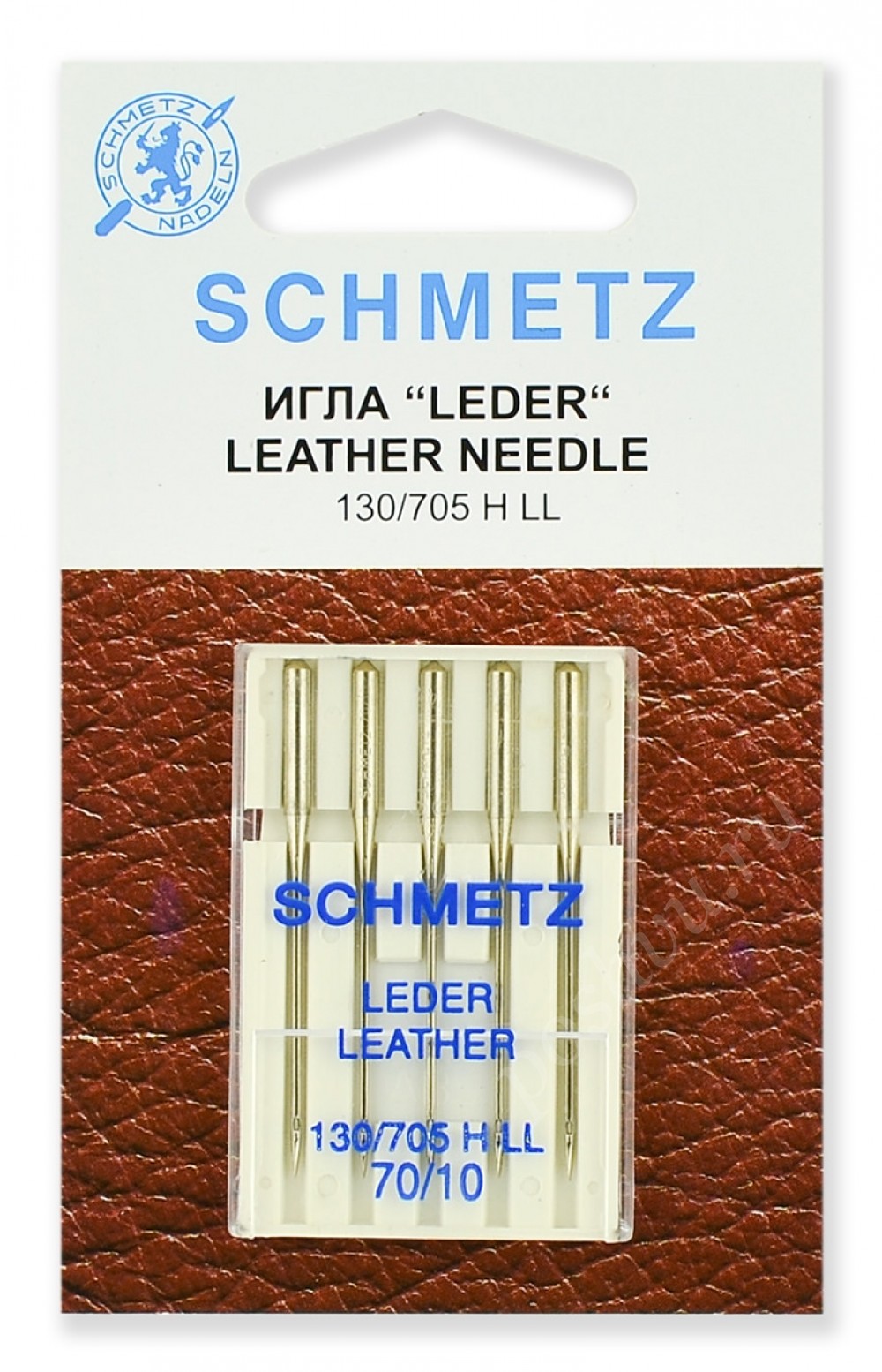 Иглы для кожи Schmetz 130/705H LL № 70, 5 шт.