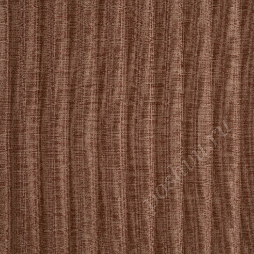 Ткань для штор портьерная Amasra Plain Темный терракот