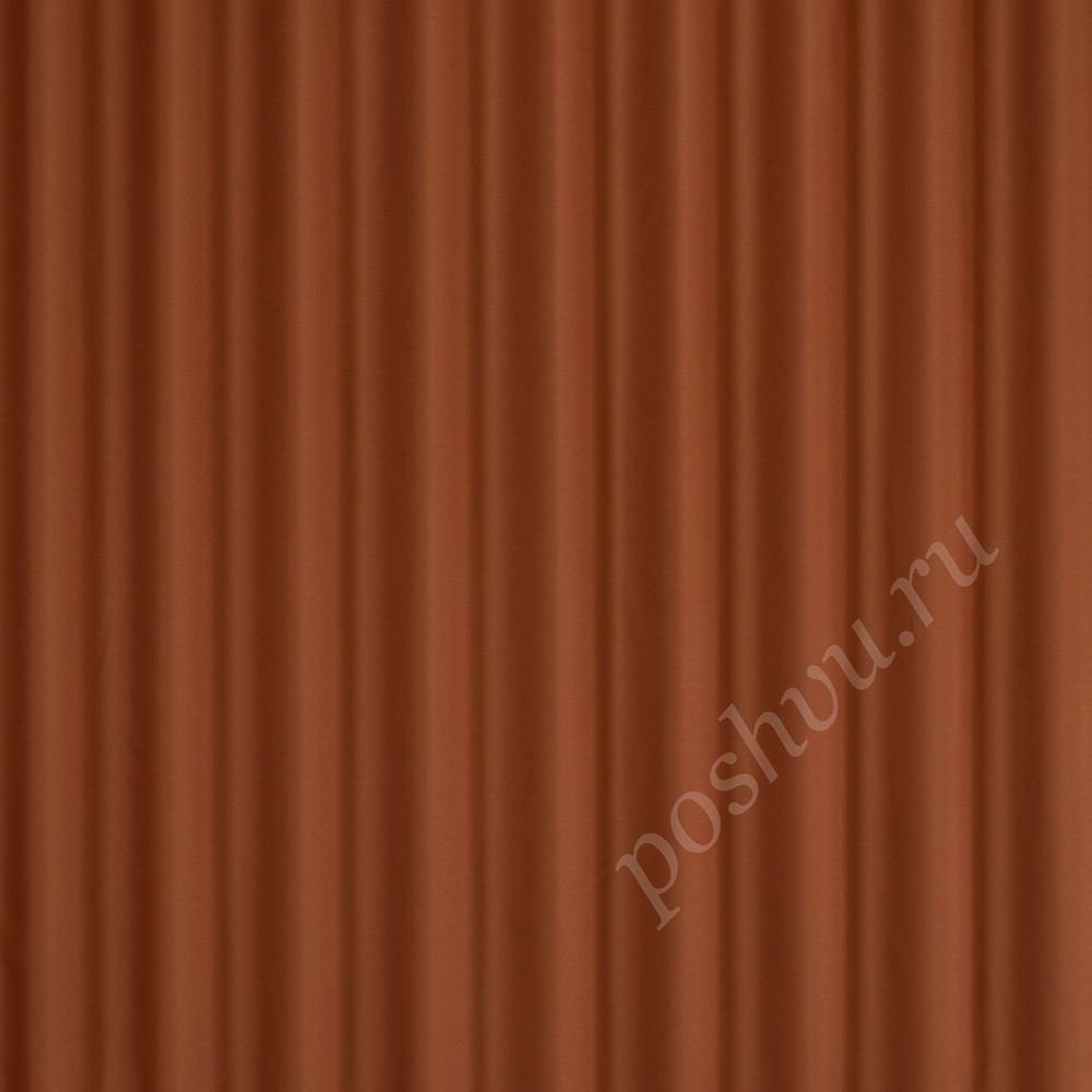 Ткань для штор портьерная Doublure рыжевато-коричневого оттенка