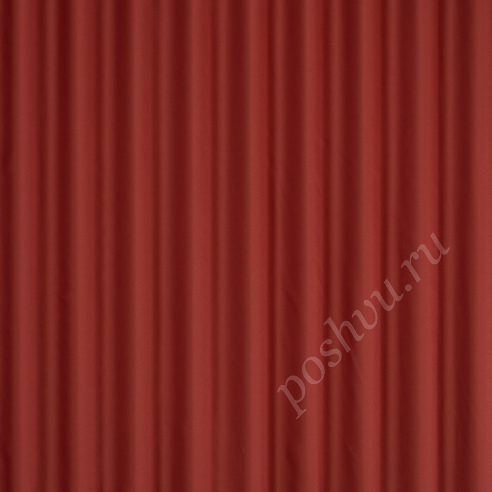 Ткань для штор портьерная Doublure темно-кораллового оттенка