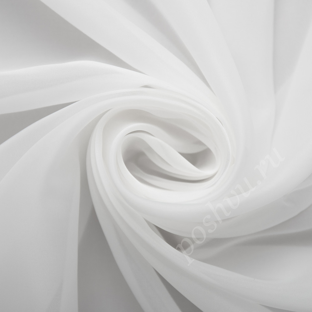 Вуаль под шелк SILK молочного цвета с утяжелителем, выс.320см