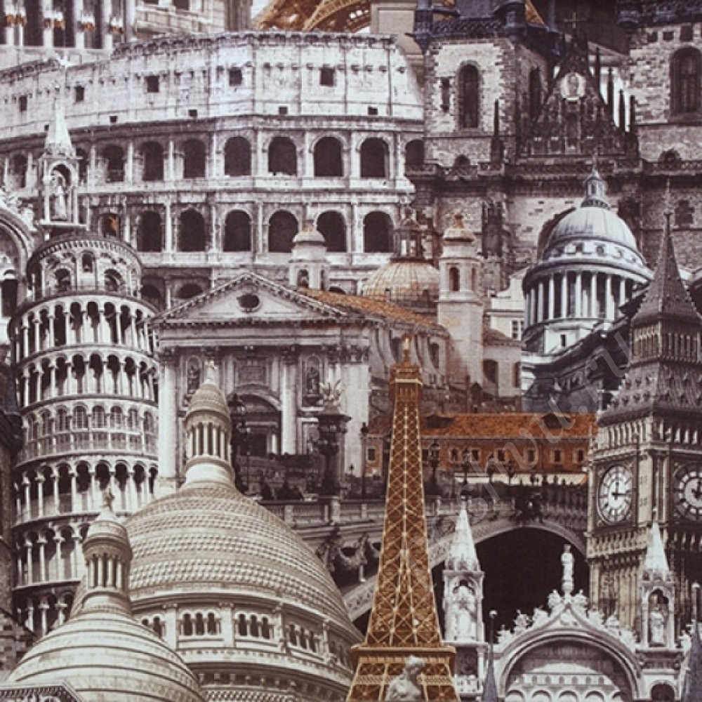 Микровелюр ARCHITECTURE коричневый
