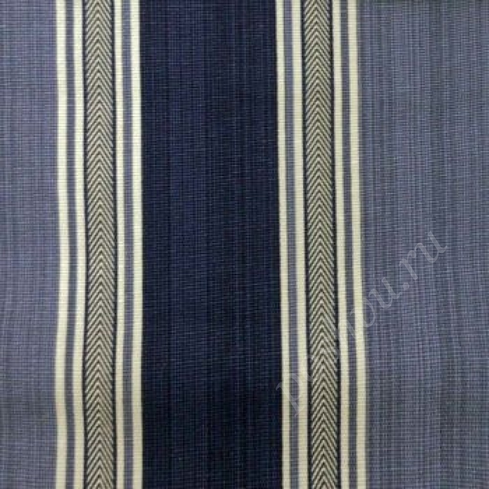 Портьерная ткань WIDER STRIPE col. BLUE