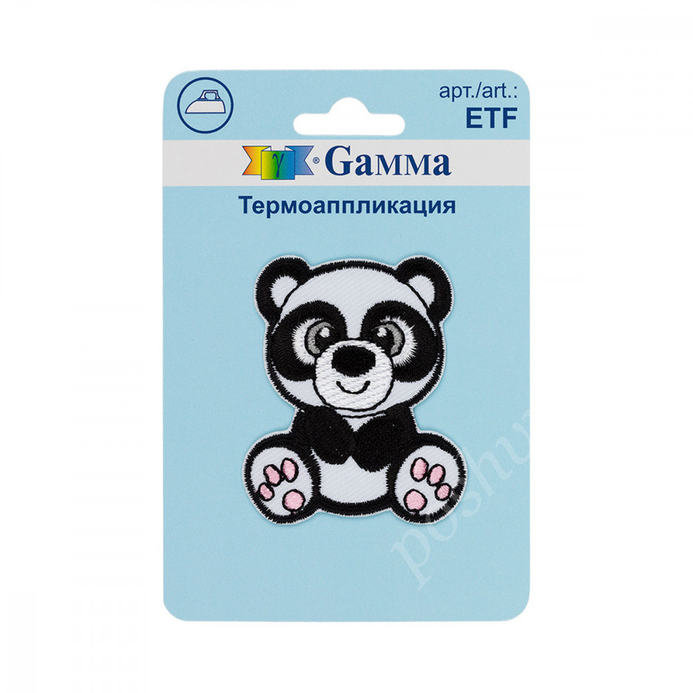 Термоаппликация № 02 "Gamma" 01-219 Панда 4 х 5.1 см