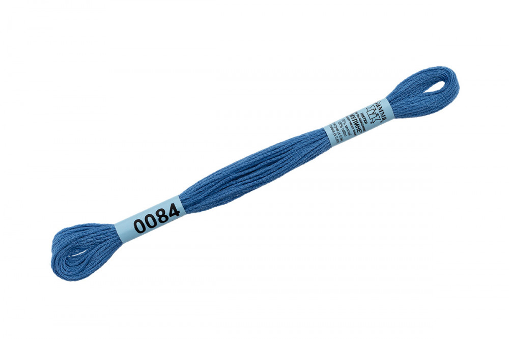 Мулине "Gamma" 100% хлопок 8м. 1шт. №0084 синий