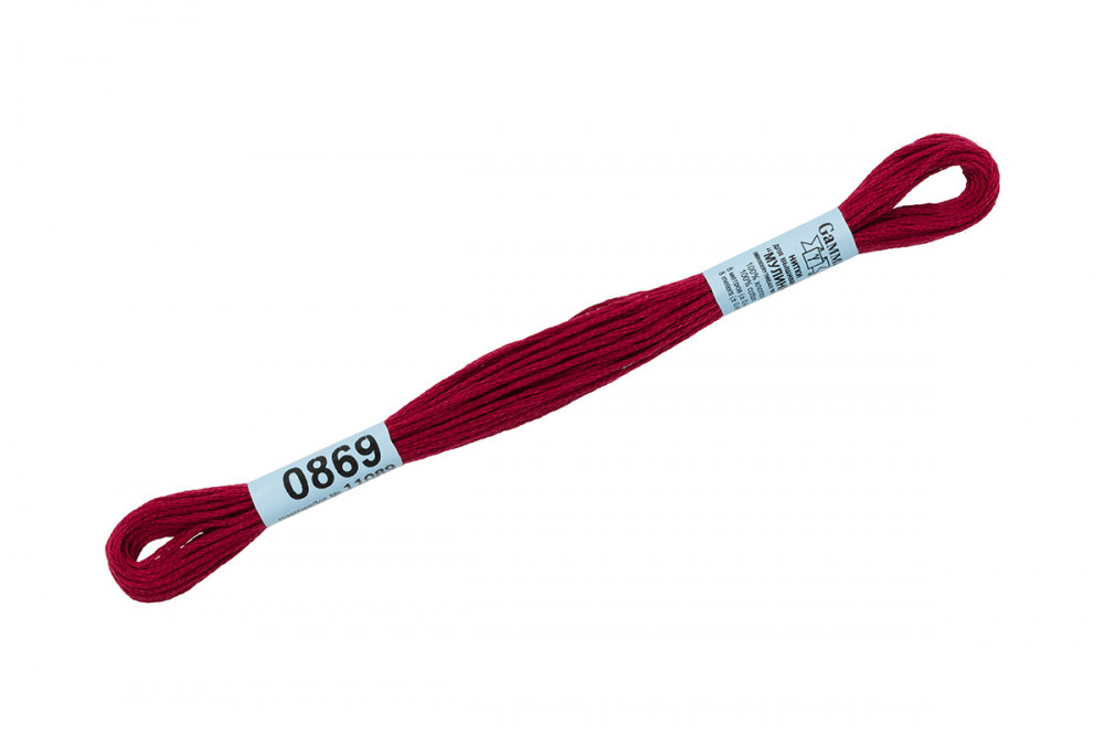 Мулине "Gamma" 100% хлопок 8м. 1шт. №0869 вишневый