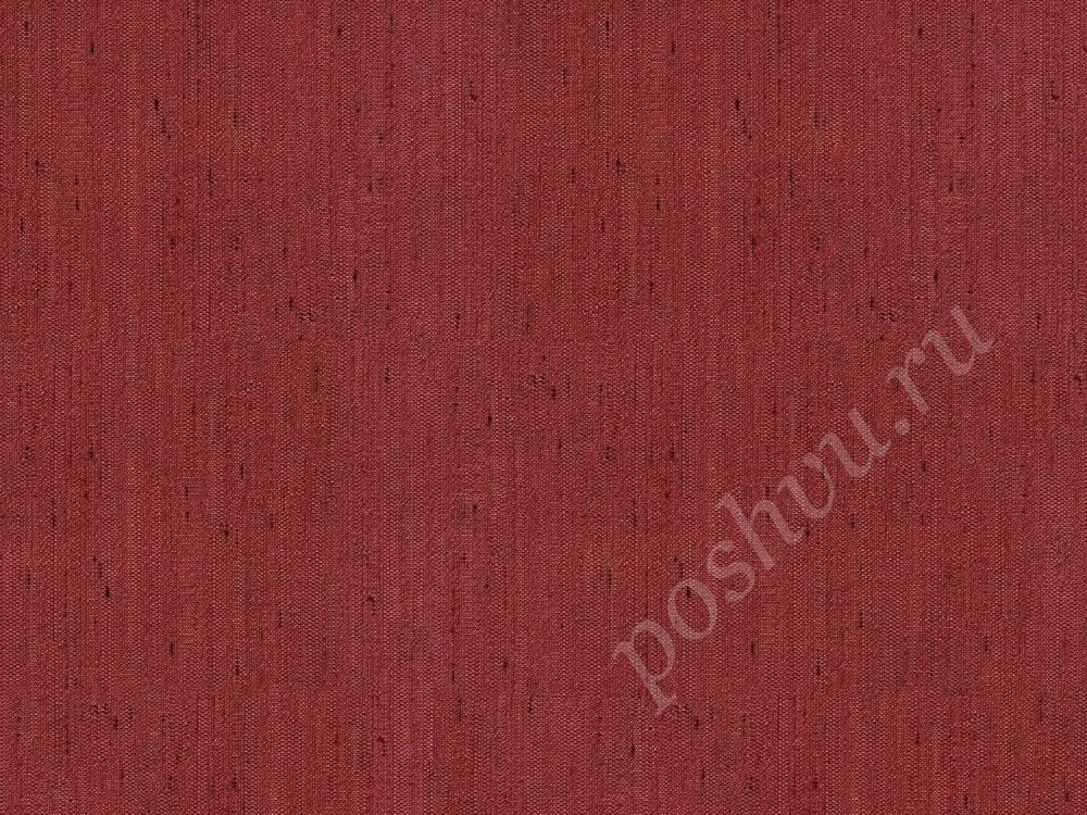 Ткань для штор портьерная Бордовый меланж 2335/30