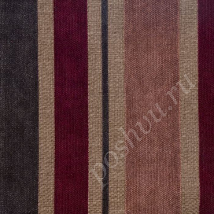 Ткань для штор портьерная, акрил Frill 01 Damson