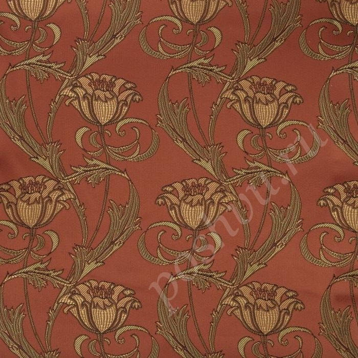 Ткань для штор портьерная, хлопок, вискоза Orleans Red