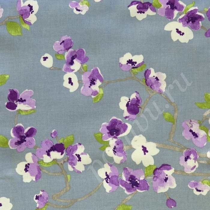 Ткань для штор портьерная, лён Sakura Seaweed 002