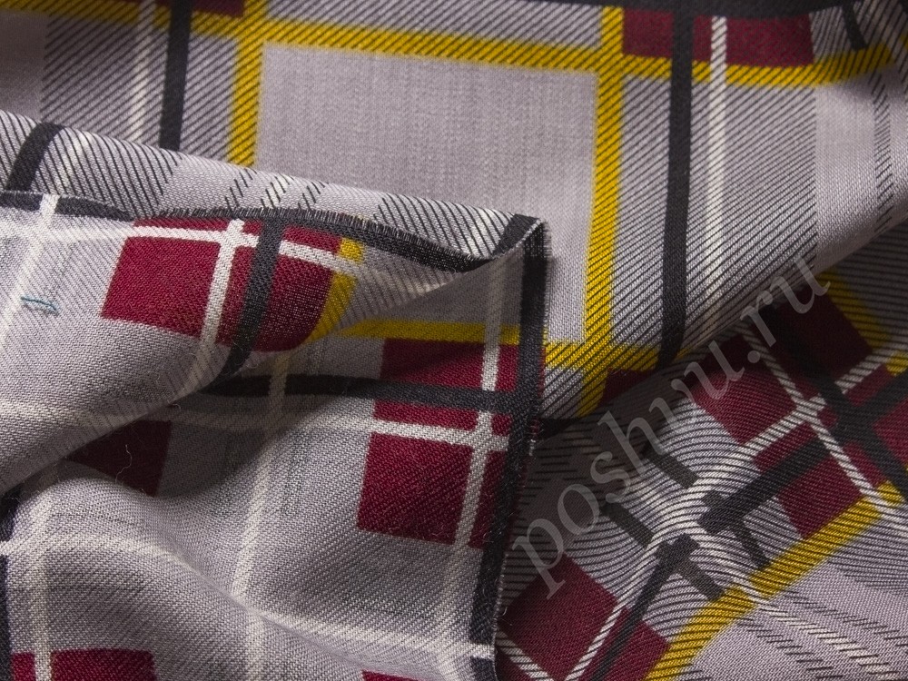 Шерстяная ткань Etro, цвет - клетка