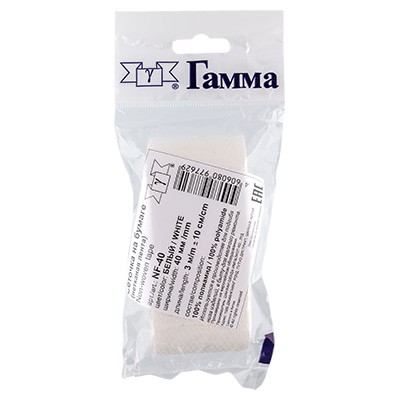 Паутинка сеточка на бумаге "Gamma" 40 мм 5 х 3 м белая