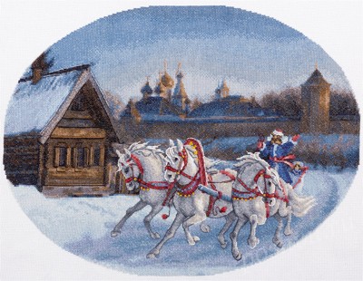 Набор для вышивания "PANNA" "Три белых коня"