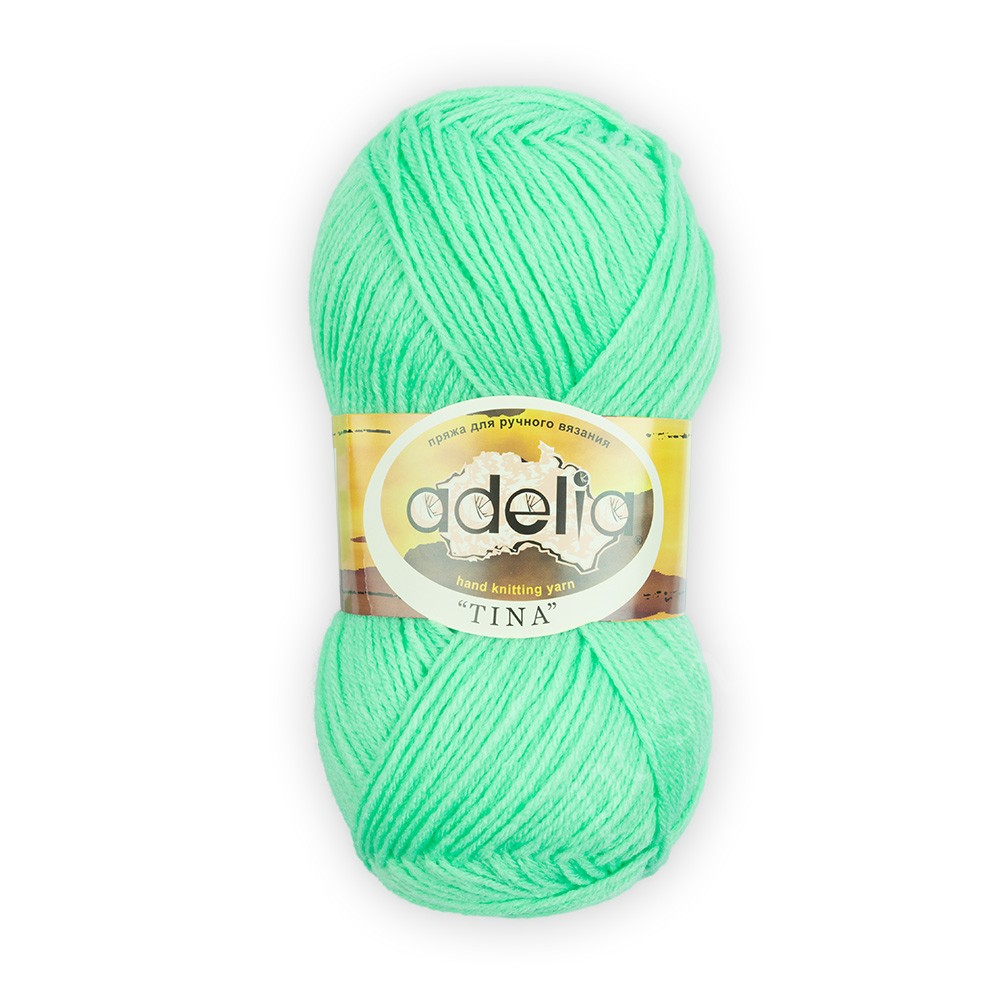 Пряжа ADELIA "TINA" 100% акрил 100 гр. 308 м. №064 мята