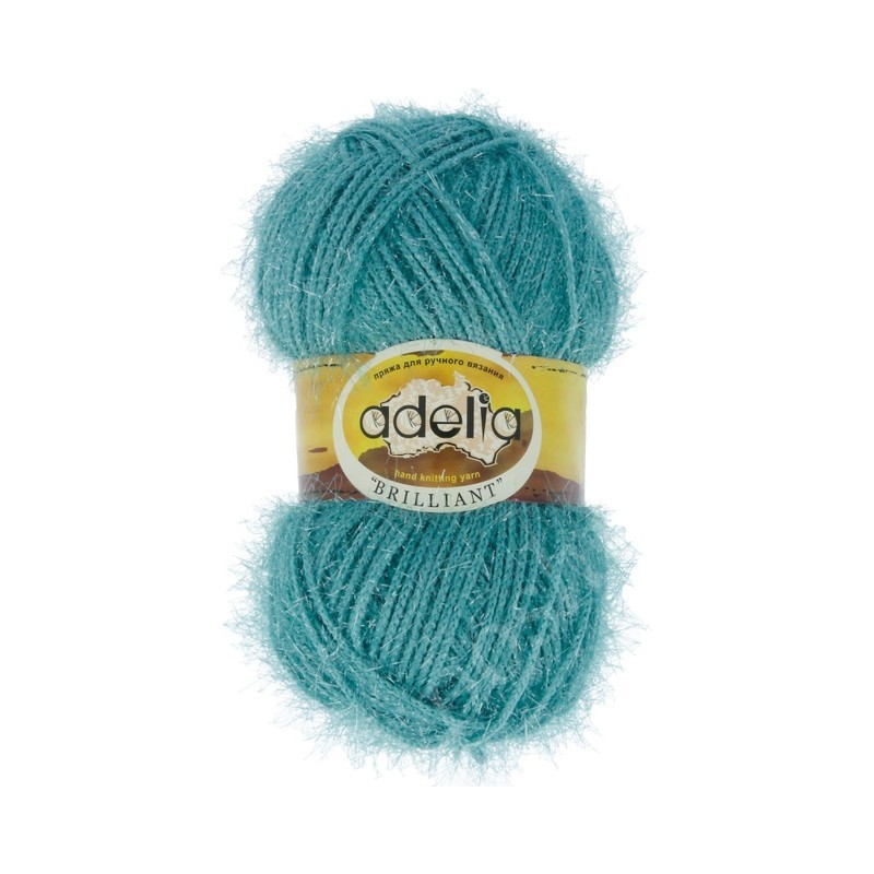 Пряжа ADELIA "BRILLIANT" 100% полиэстер 50 гр. 90 м. №16 серо-зеленый